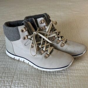 Cole Haan Zero Grand 8.5 Waterproof Ankle Boot Sneaker Lace Up Gray